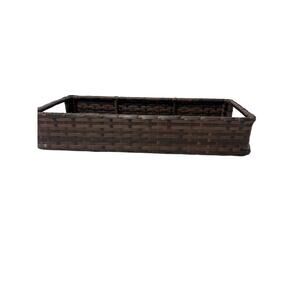 Serving Tray Large Woven Sturdy Handles  Rectangle 23" x 11" x 4" Outdoors BBQs
